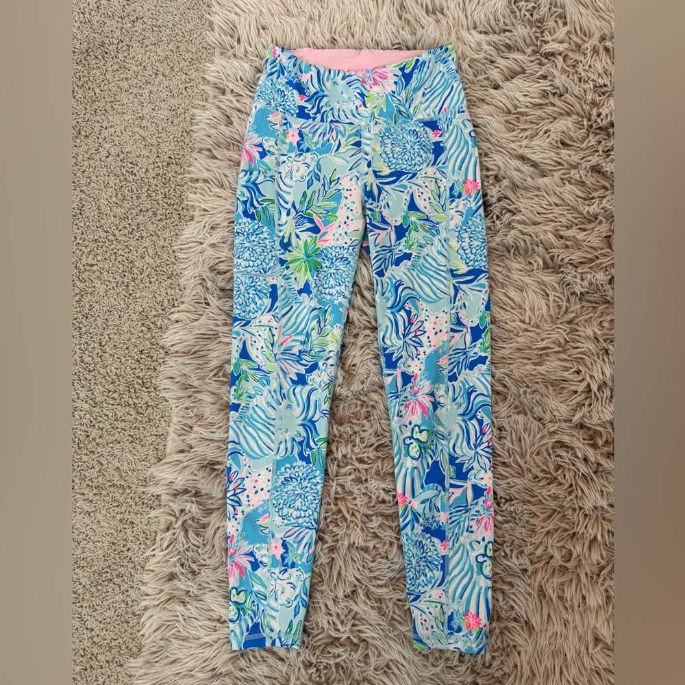 Lilly Pulitzer Luxletic Pink and Blue Leggings